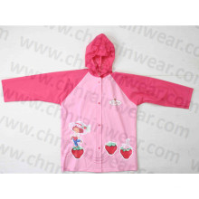 Chaqueta de lluvia de PVC diseño encantador para niña